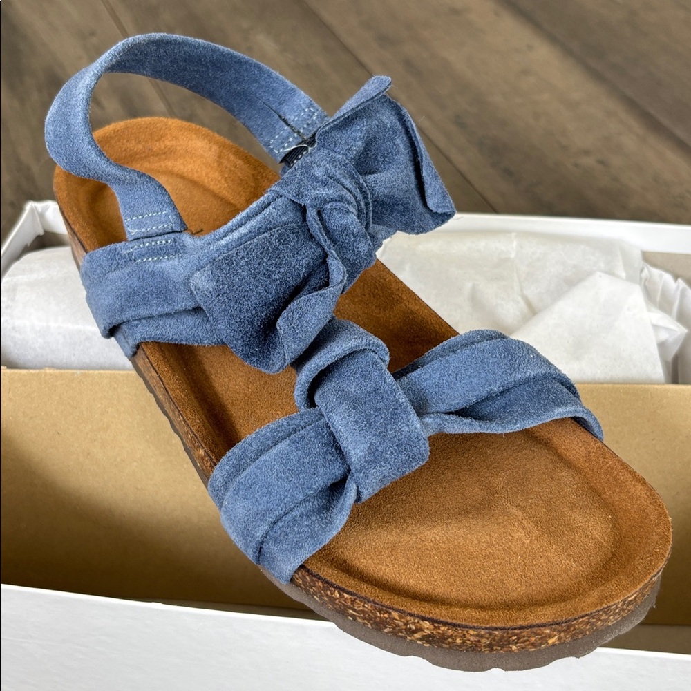 Sundance Tigerlily Sandals NIB 36/6 Blue Suede